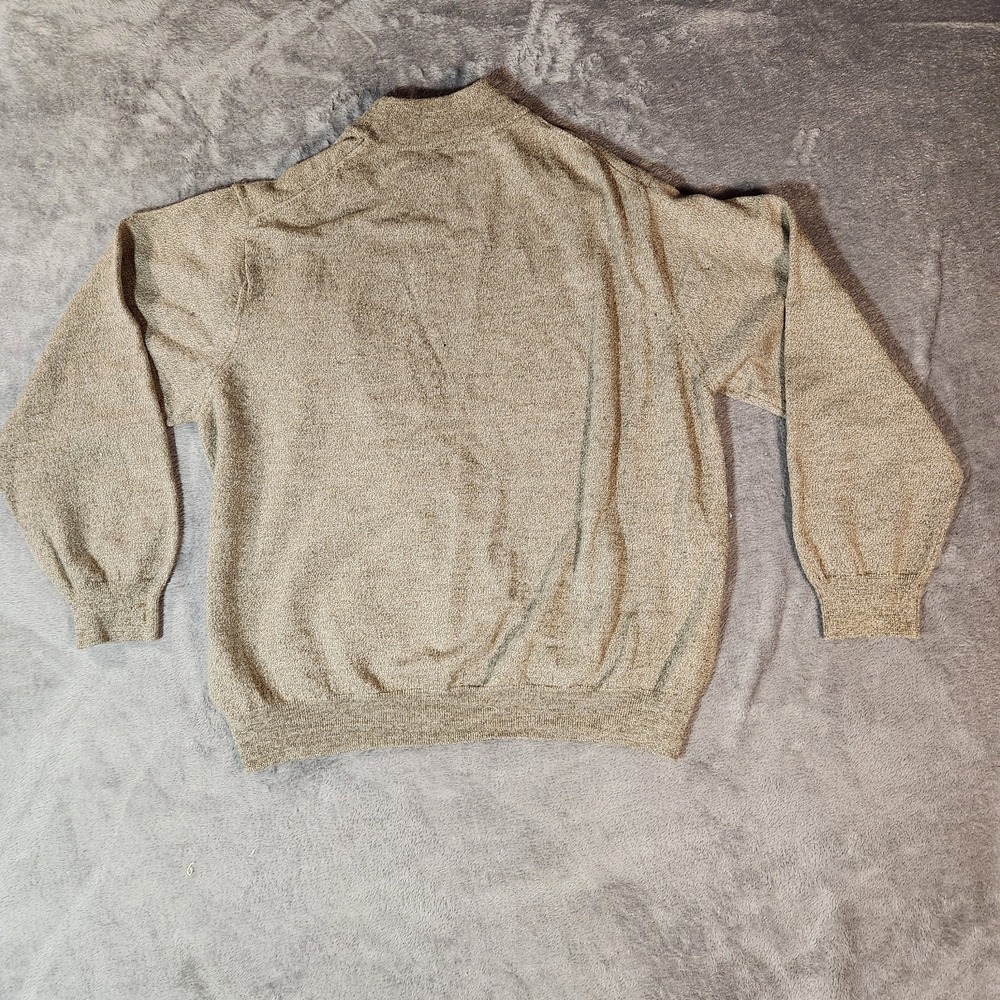 Giascone Sweater Womens XL Beige Extra Fine Merino Wool Pure Made In Italy